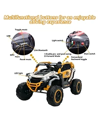 Yobtop Ride-On Truck with Remote Control, 2-Seater, 12V, Ages 3+