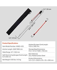 Sevorley Sand Spike Boat Anchor, 36 in Galvanized Steel Shore Spike for Beach and Sandbar