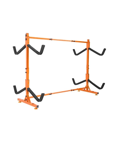 Sevorley Freestanding Kayak Storage Rack, Steel 4-Kayak Stand with Padded Adjustable Arms, 220 lb Capacity