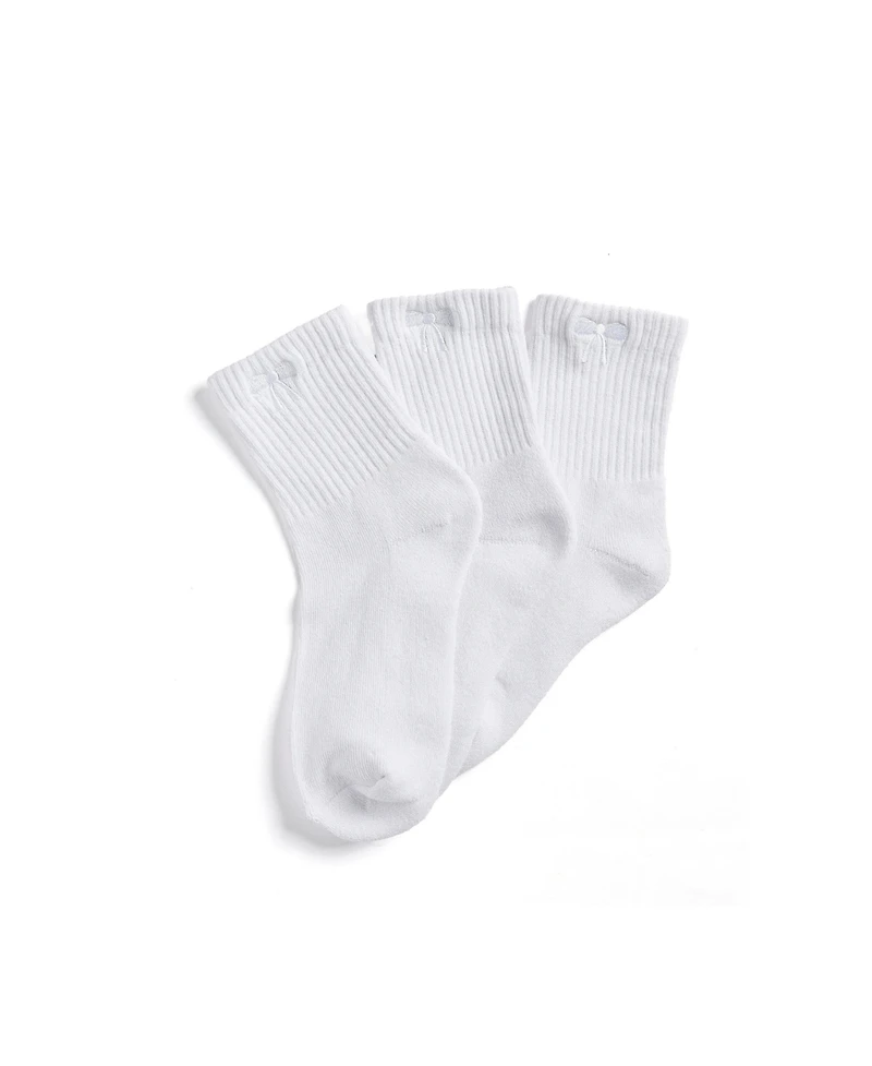 Stems Women's Bow Ankle Socks, 3-Pack