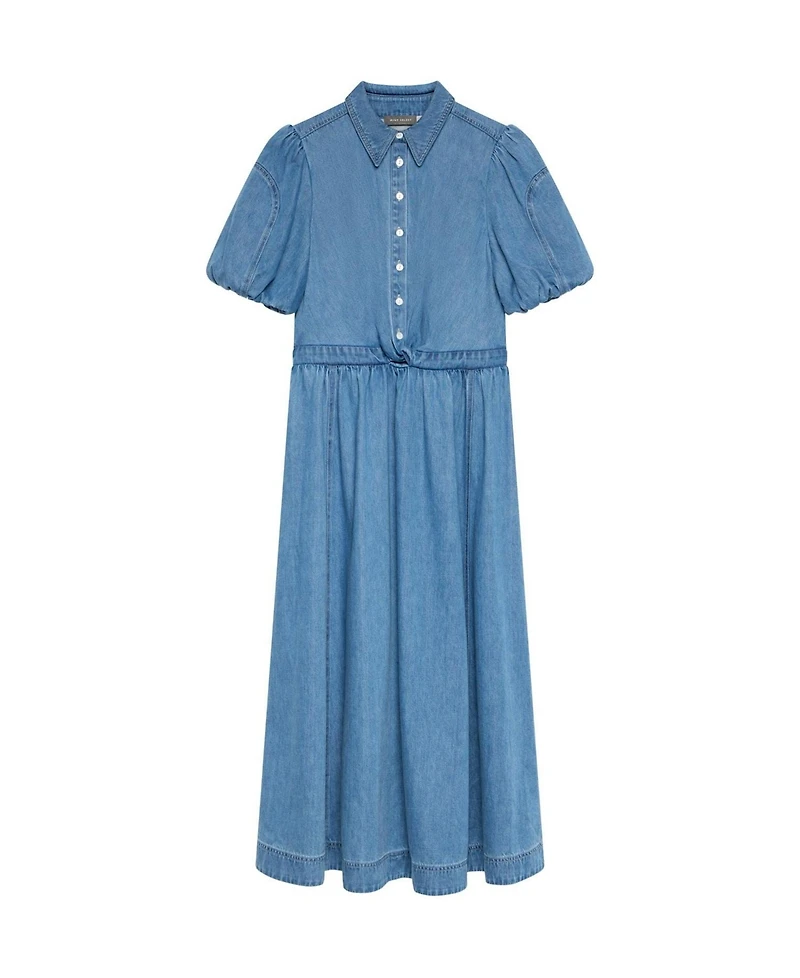 Mint Velvet Women's Denim Twist Midi Dress
