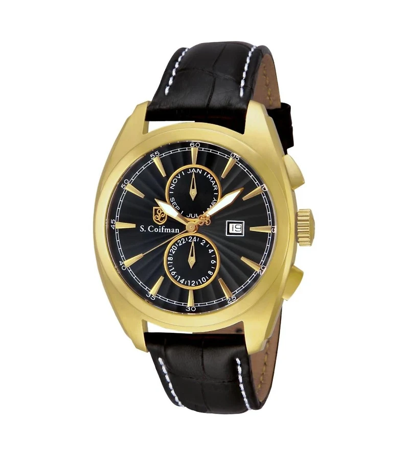 Invicta S.Coifman SC0088 Men's Chronograph Dial Leather Strap Watch