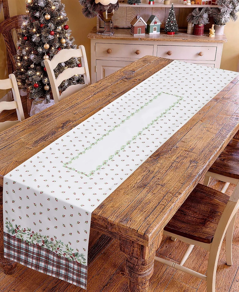 Avanti Holly Plaid Runner, 14" x 72"