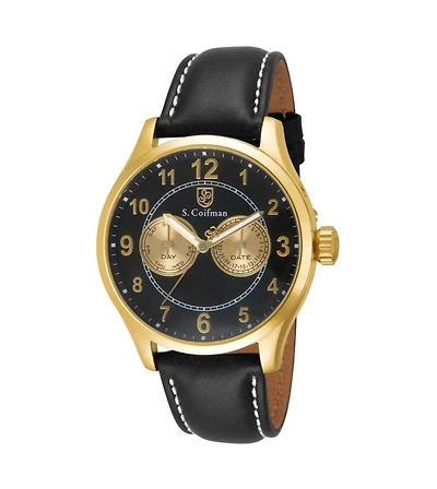 Invicta S.Coifman Men's Chronograph Dial Leather Strap Watch