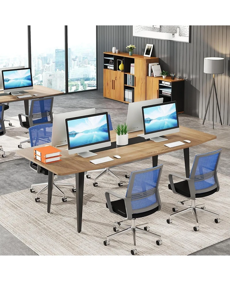 Tribesigns Boat-Shaped Conference Table