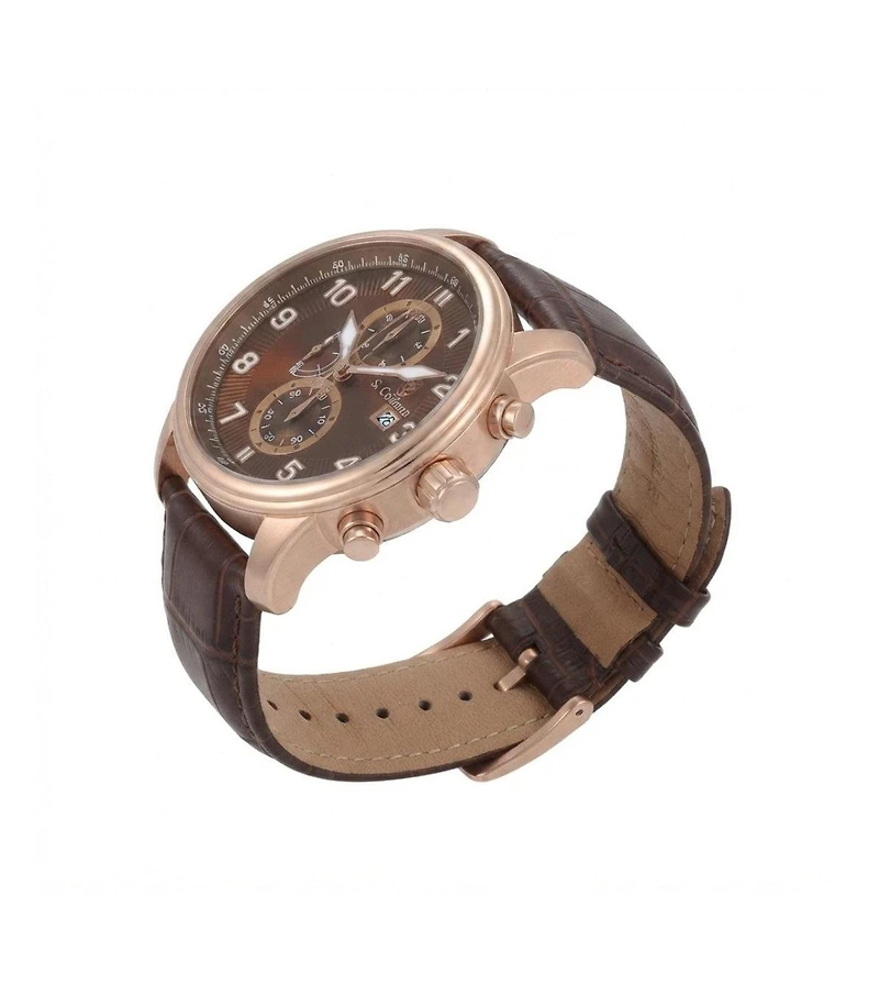 Invicta S.Coifman Men's Chronograph Dial Leather Strap Watch