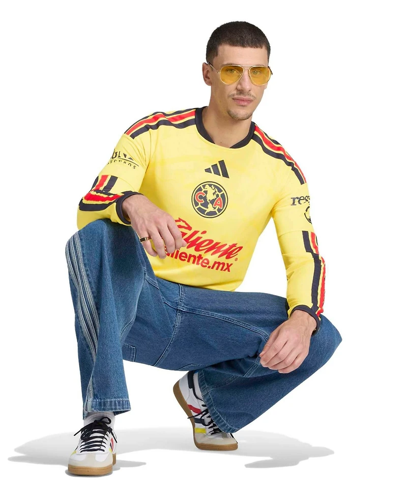 adidas Men's Black Club America 2026/27 Home Replica Long Sleeve Jersey