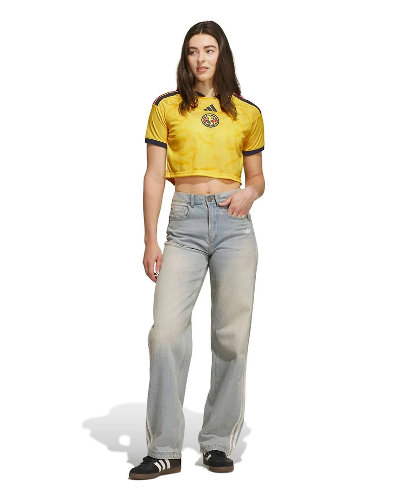 adidas Women's Yellow Club America 2026/27 Home Cropped Replica Jersey