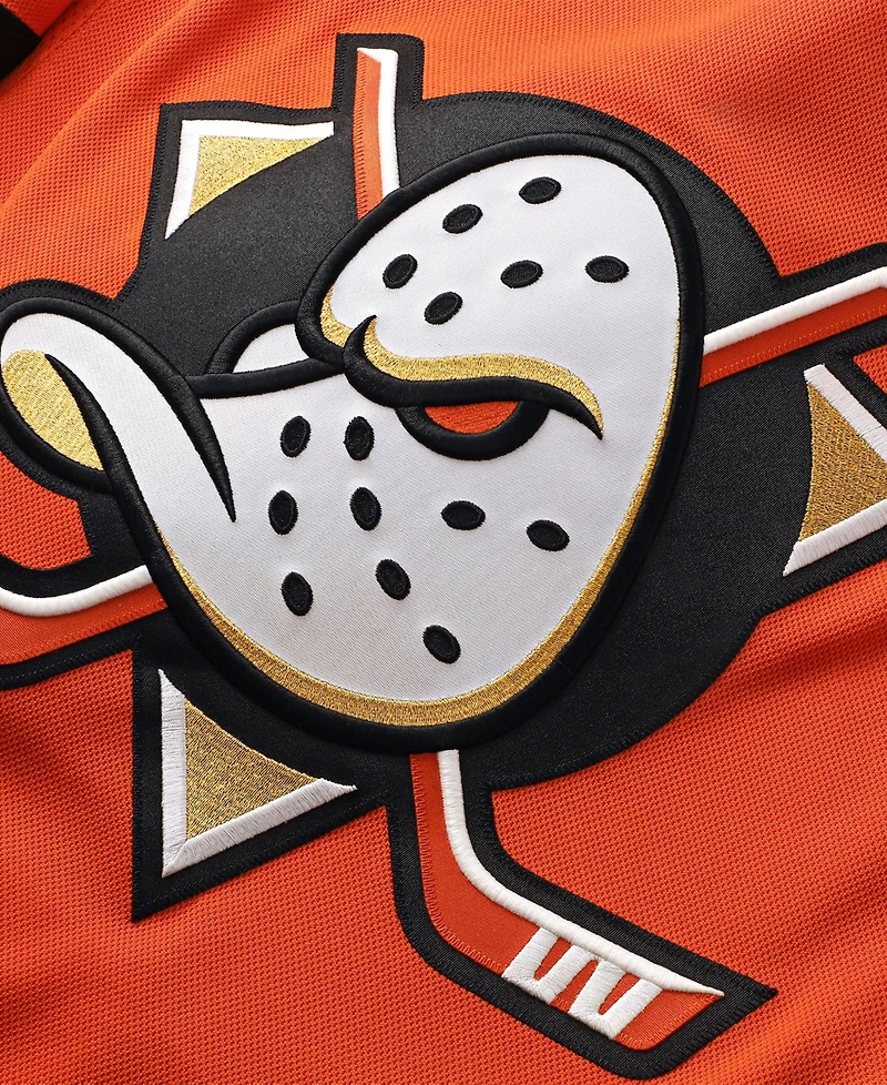 Men's Fanatics Beckett Sennecke Orange Anaheim Ducks Home Premium Jersey