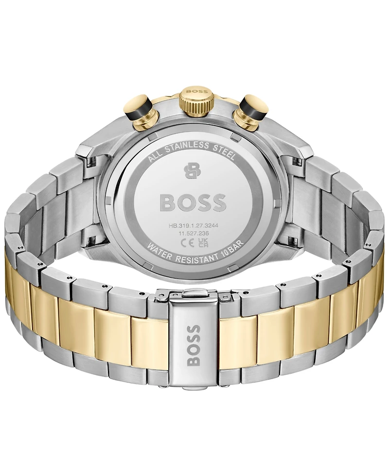 Hugo Boss Men's Boss Chronomatix Quartz Chrono Stainless Steel Watch & Ionic Plated Thin Gold Steel Watch 44mm