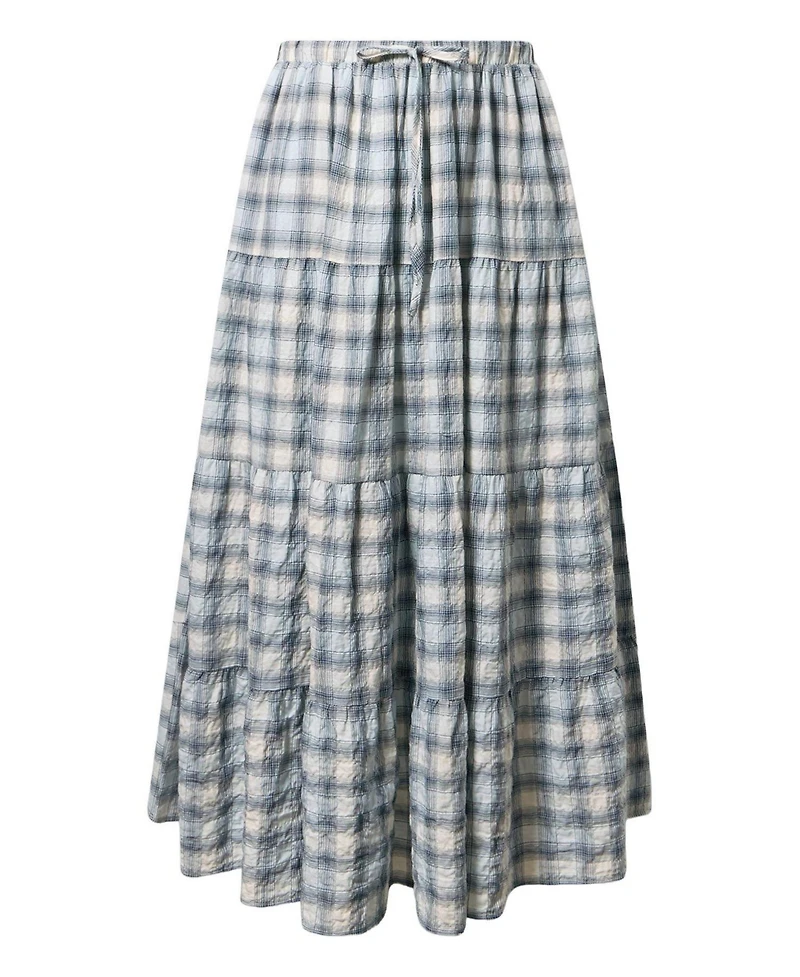 Torrid Plus Size Tiered Plaid Maxi Skirt