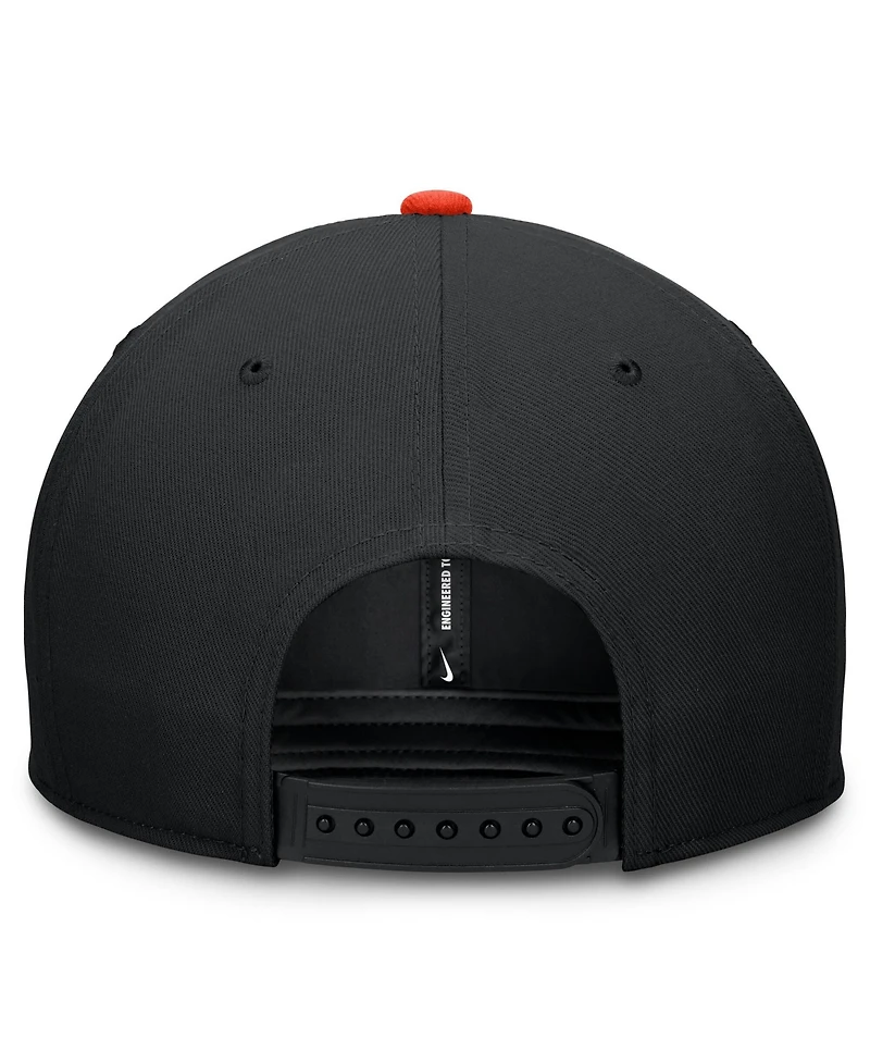 Men's Nike Black/Orange San Francisco Giants Pro Dri-fit snapback Hat