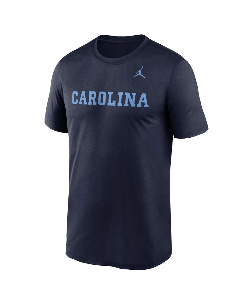 Jordan Men's Navy North Carolina Tar Heels Primetime Legend Wordmark T-Shirt