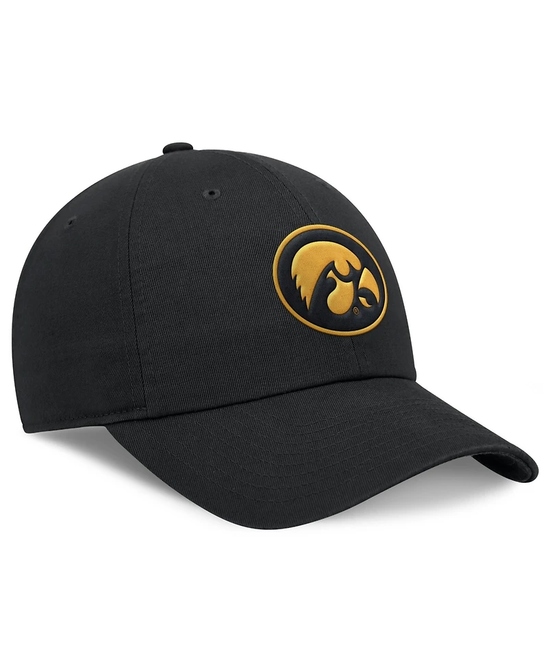Men's Nike Black Iowa Hawkeyes Club Dri-fit Adjustable Hat