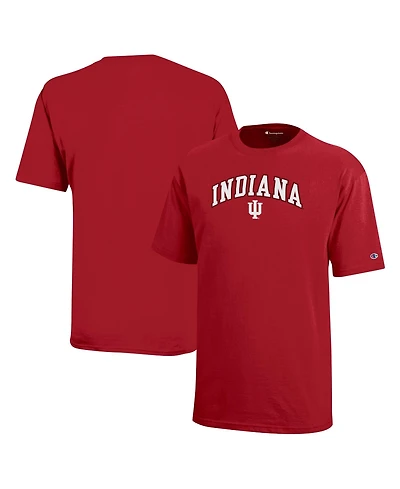 Big Boys and Girls Champion Crimson Indiana Hoosiers Arch Over Logo T-Shirt