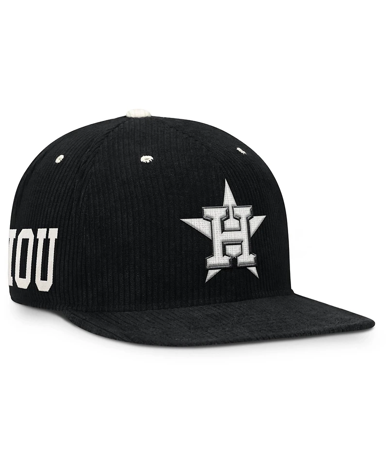 Nike Men's Black Houston Astros Pro Corduroy Structured Snapback Hat