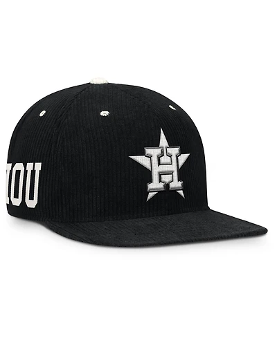 Nike Men's Black Houston Astros Pro Corduroy Structured Snapback Hat