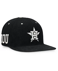 Nike Men's Black Houston Astros Pro Corduroy Structured Snapback Hat