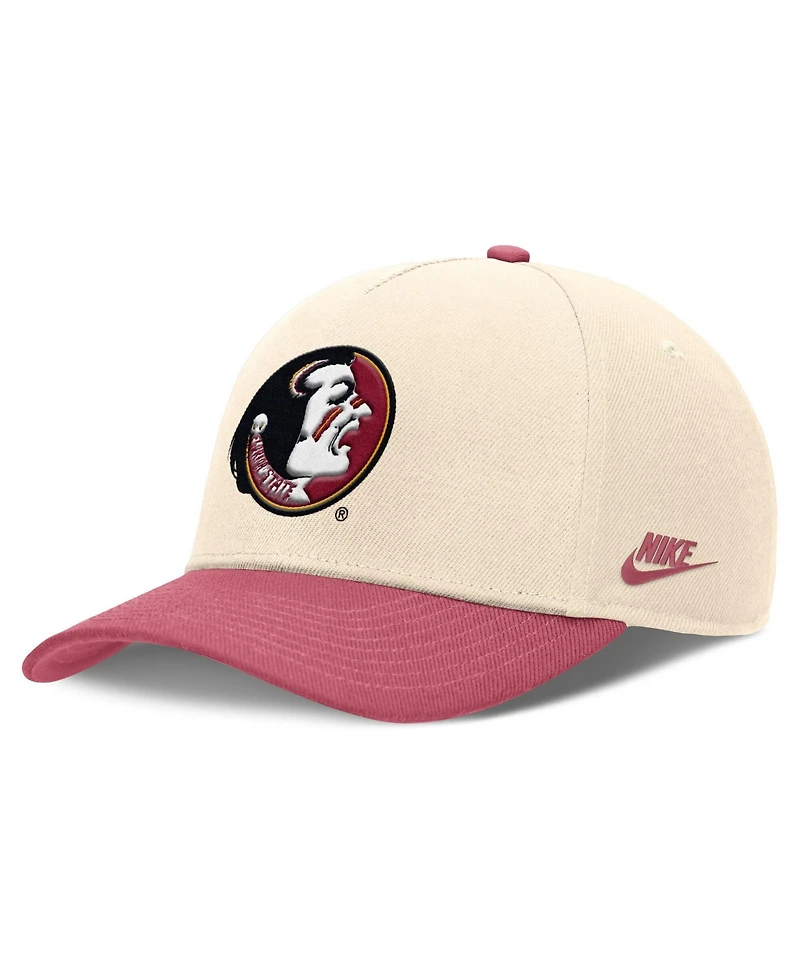 Nike Men's Natural/Pink Florida State Seminoles Academic Rise Dri-fit Adjustable Hat
