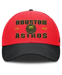 Nike Men's Crimson/Black Houston Astros Neon 90s Rise Adjustable Hat