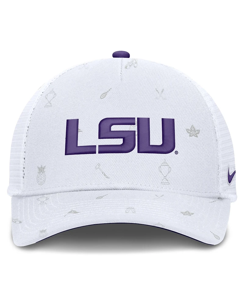 Nike Men's and Women's White Lsu Tigers Country Club Golfin' Rise Trucker Adjustable Hat