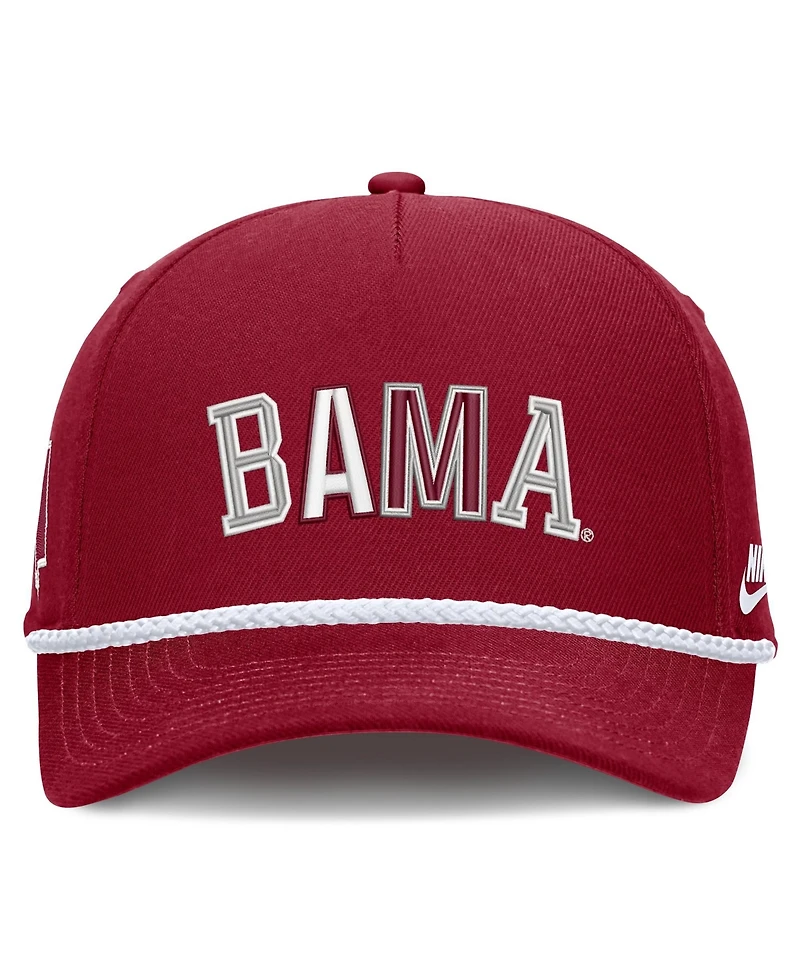 Men's and Women's Nike Crimson Alabama Crimson Tide 2026 Basketball Refresh 5-Panel Rope Rise Hat