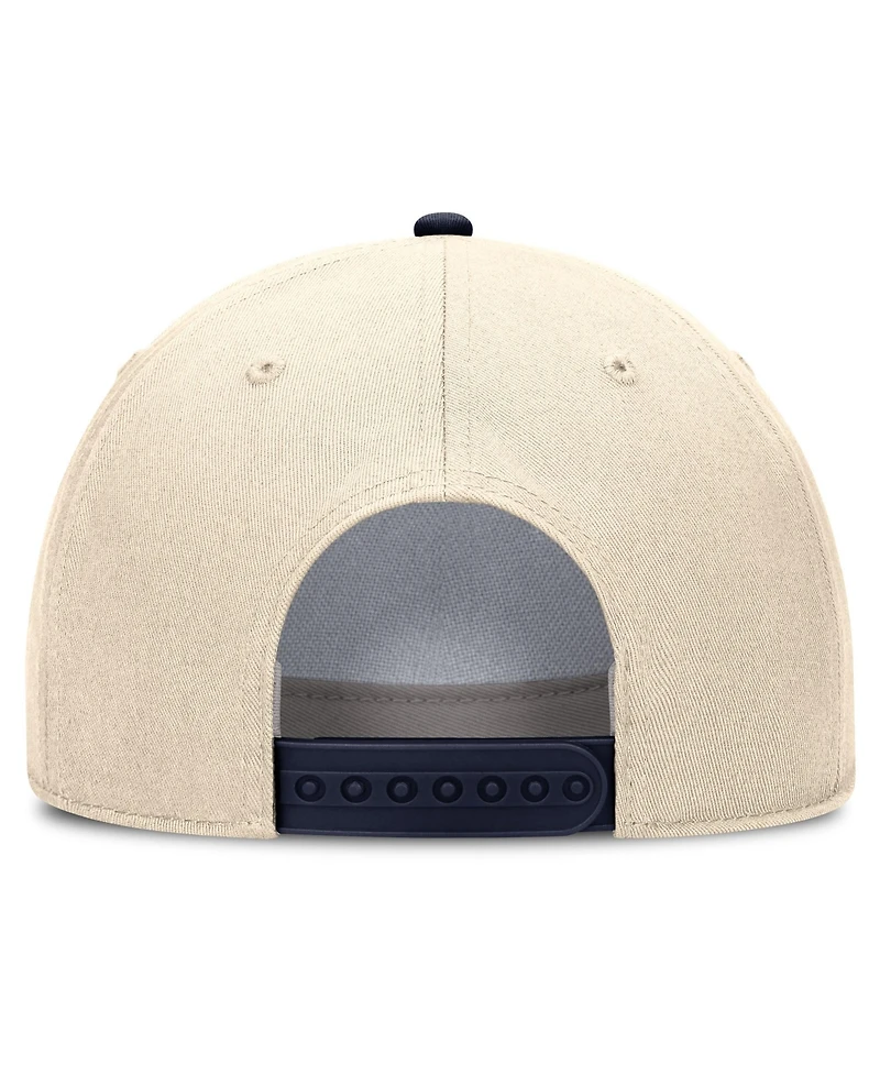 Men's and Women's Nike Natural Auburn Tigers 2026 Primetime Natural 5-Panel Rope 2-Tone Rise Hat