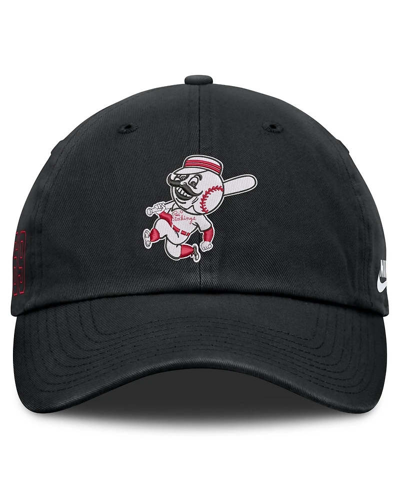Men's Nike Black Cincinnati Reds Cooperstown Club Adjustable Hat