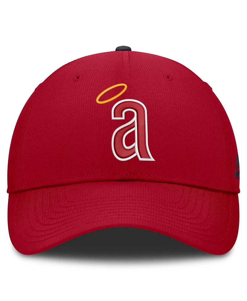 Men's Nike Red California Angels Cooperstown Collection Club Dri-fit Adjustable Hat