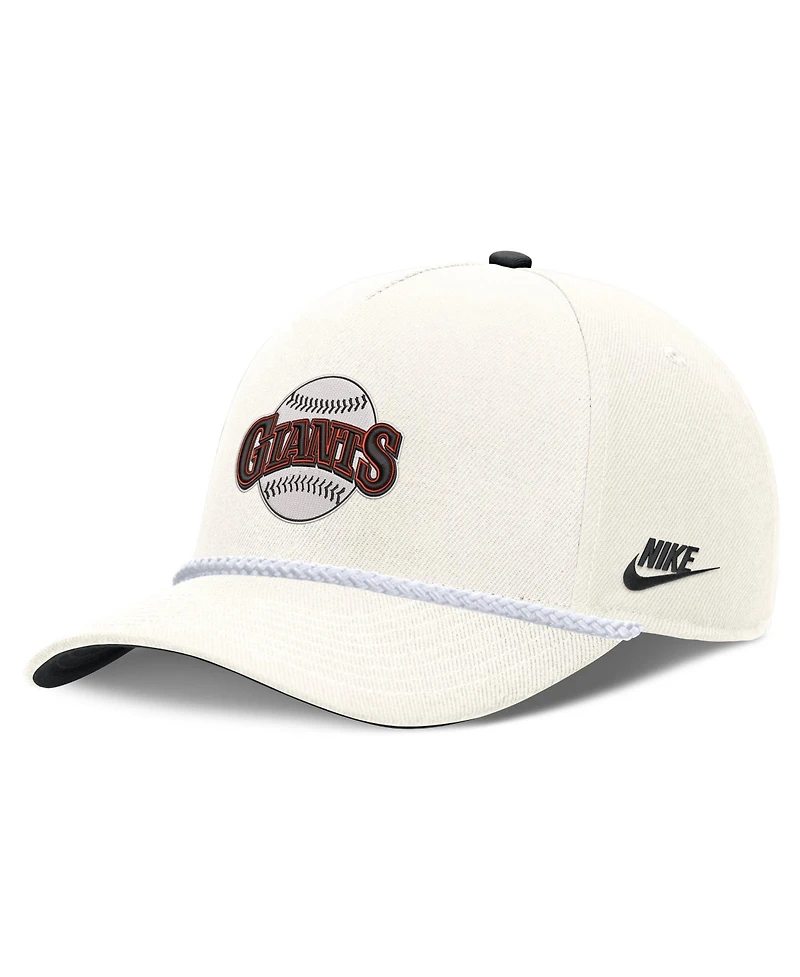 Men's Nike Cream San Francisco Giants Cooperstown Rise Adjustable Hat
