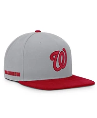 Men's Nike Gray/Red Washington Nationals Primetime Pro Dri-fit snapback Hat