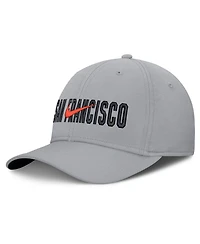 Men's Nike Gray San Francisco Giants Primetime Rise Dri-fit Flex Hat