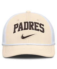 Men's Nike Natural/White San Diego Padres Rise Dri-fit Trucker Adjustable Hat