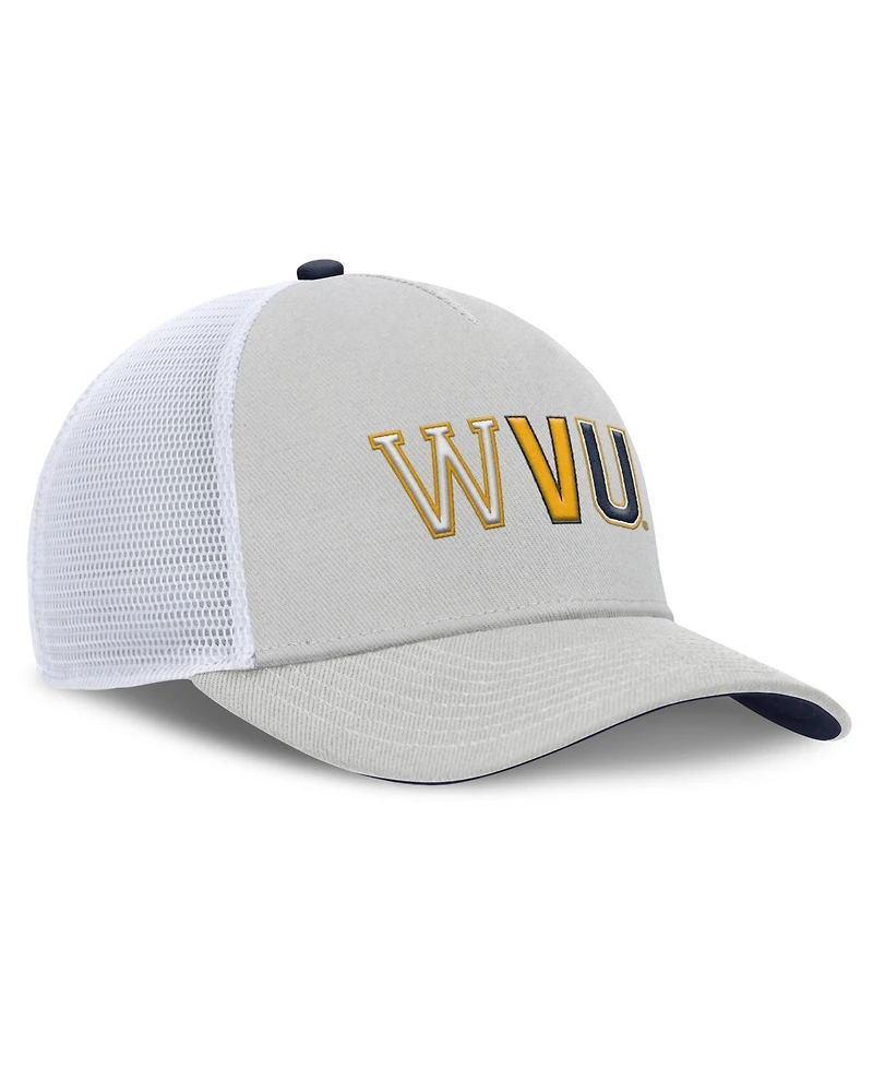 Men's and Women's Nike Gray West Virginia Mountaineers 2026 Basketball Refresh 5-Panel Rise Trucker Hat