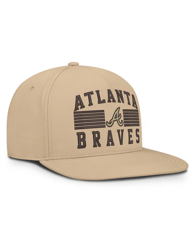 Nike Men's Khaki Atlanta Braves Desert Pro AeroBill Dri-fit Snapback Hat