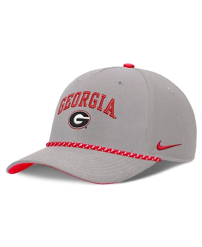 Nike Men's and Women's Gray Georgia Bulldogs Primetime Rise Rope Adjustable Hat