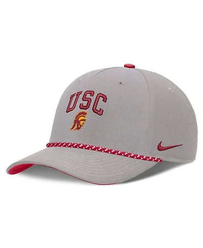 Men's and Women's Nike Gray Usc Trojans Primetime Rise Rope Adjustable Hat
