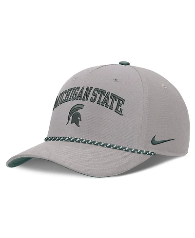 Men's and Women's Nike Gray Michigan State Spartans Primetime Rise Rope Adjustable Hat