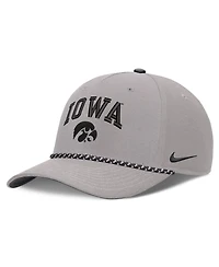 Men's and Women's Nike Gray Iowa Hawkeyes Primetime Rise Rope Adjustable Hat