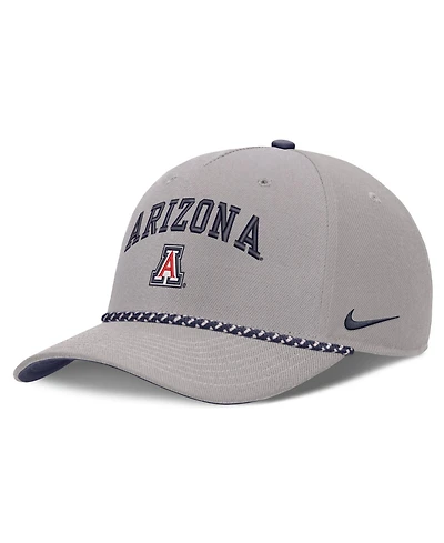 Nike Men's and Women's Gray Arizona Wildcats Primetime Rise Rope Adjustable Hat