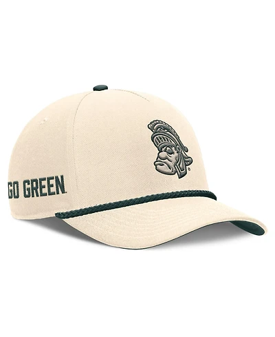 Men's and Women's Nike Natural Michigan State Spartans Legacy Vintage Rope Rise Adjustable Hat