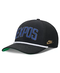 Men's Nike Black Montreal Expos Cooperstown Collection Rise Adjustable Hat