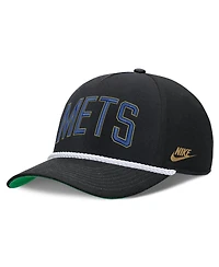Men's Nike Black New York Mets Cooperstown Collection Rise Adjustable Hat