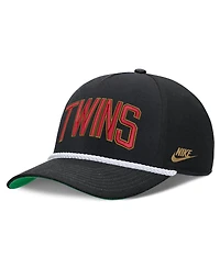 Men's Nike Black Minnesota Twins Cooperstown Collection Rise Adjustable Hat