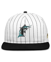 Men's Nike White/Black Florida Marlins Cooperstown Collection Pro Adjustable Hat