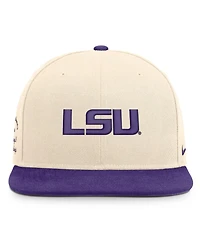 Nike Men's and Women's Natural/Purple Lsu Tigers Campus Prep Snapback Hat