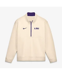 Men's Nike Cream Lsu Tigers Primetime Club Fleece Half-zip Pullover