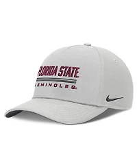 Nike Men's Gray Florida State Seminoles 2026 Sideline Dri-fit Rise Adjustable Hat