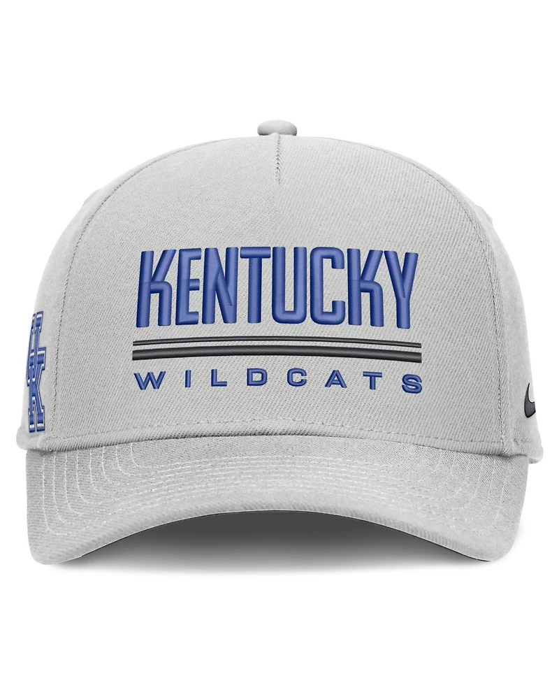 Men's Nike Gray Kentucky Wildcats 2026 Sideline Dri-fit Rise Adjustable Hat