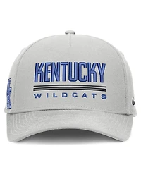 Men's Nike Gray Kentucky Wildcats 2026 Sideline Dri-fit Rise Adjustable Hat
